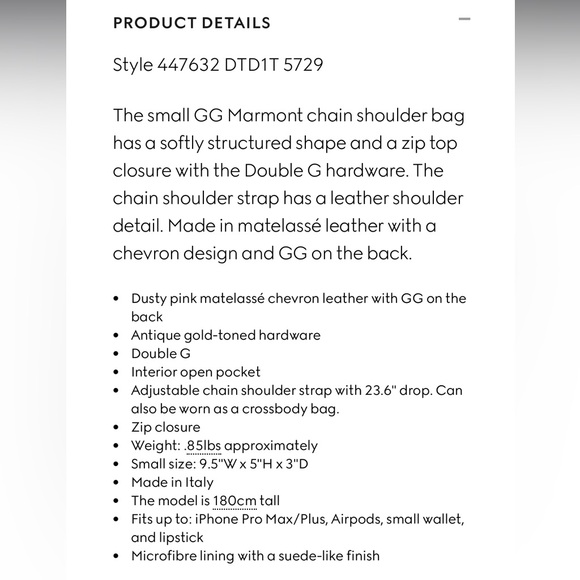 GG Mormont matelasse small bag. 100% authentic - Picture 14 of 15